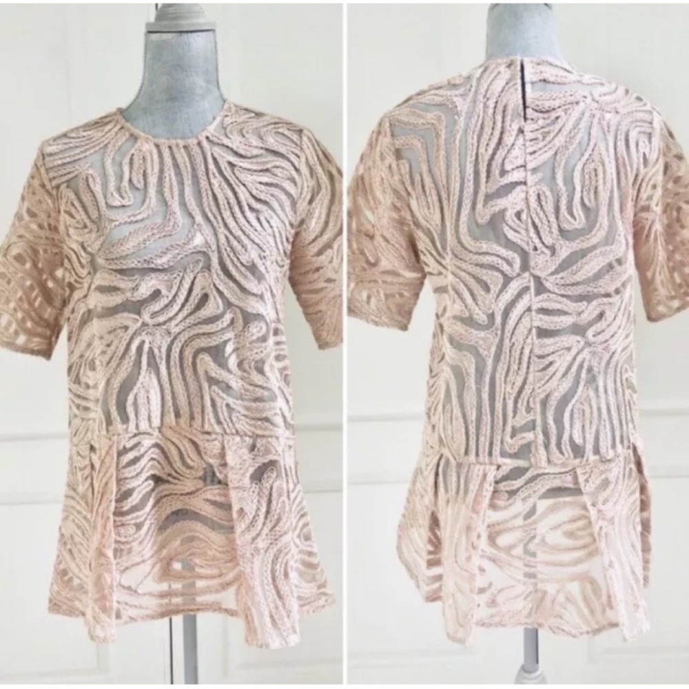 Alexis Blush Lace Blouse XS